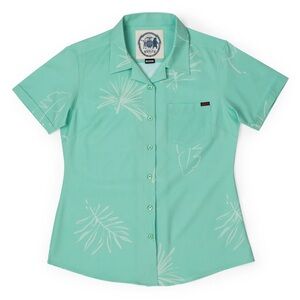 RSVLTS spring SOLANA women’s KUNUFLEX short sleeve shirt size MEDIUM NWT